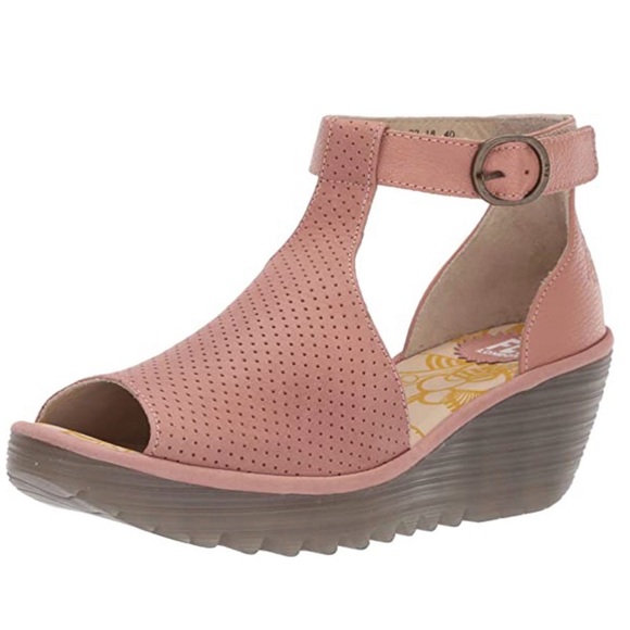 Fly London Women\'s Peep Toe Wedge Sandal